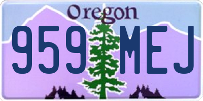 OR license plate 959MEJ