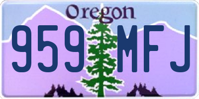 OR license plate 959MFJ