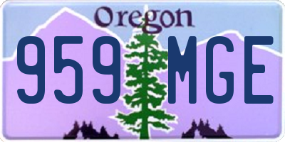 OR license plate 959MGE