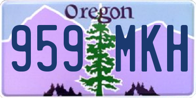 OR license plate 959MKH