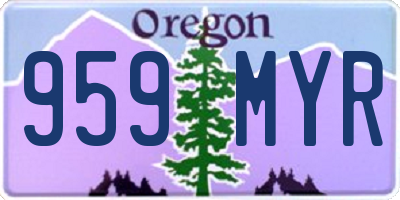 OR license plate 959MYR