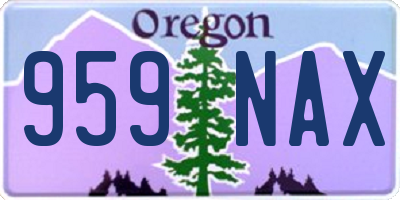 OR license plate 959NAX