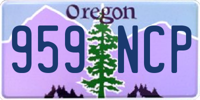 OR license plate 959NCP