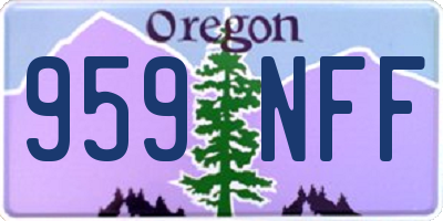 OR license plate 959NFF
