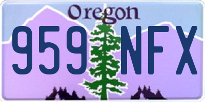 OR license plate 959NFX