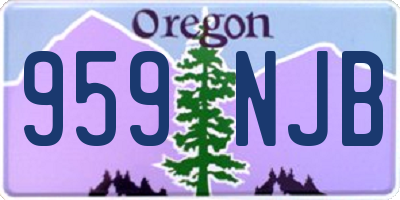 OR license plate 959NJB