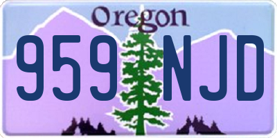 OR license plate 959NJD