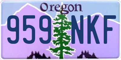 OR license plate 959NKF