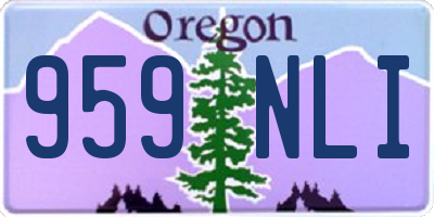 OR license plate 959NLI
