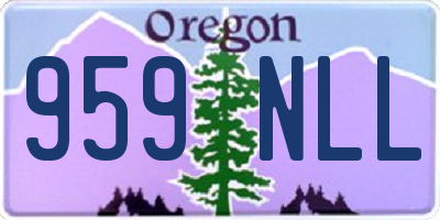 OR license plate 959NLL