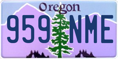 OR license plate 959NME