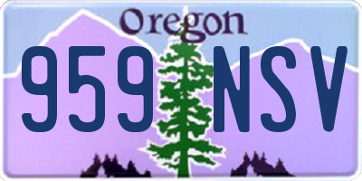 OR license plate 959NSV