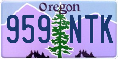 OR license plate 959NTK