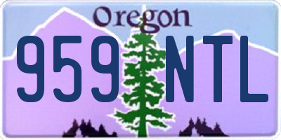 OR license plate 959NTL