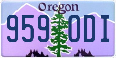 OR license plate 959ODI