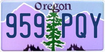 OR license plate 959PQY