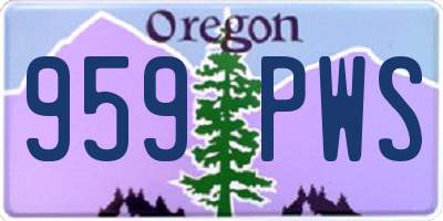 OR license plate 959PWS
