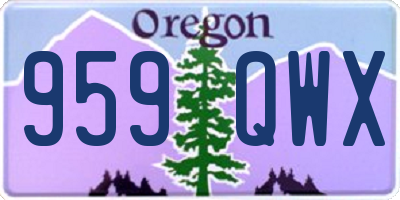 OR license plate 959QWX