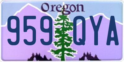 OR license plate 959QYA