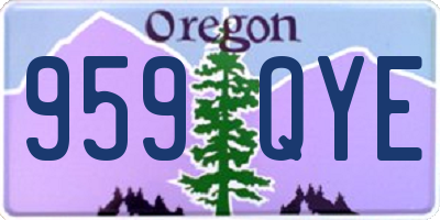 OR license plate 959QYE