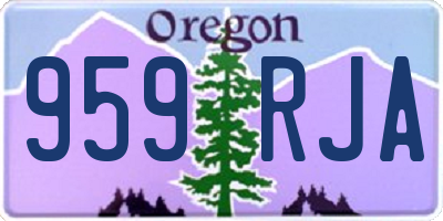 OR license plate 959RJA