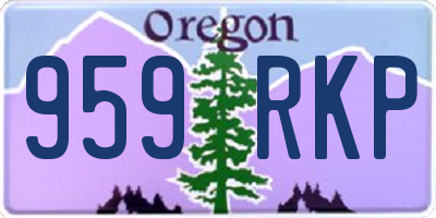 OR license plate 959RKP
