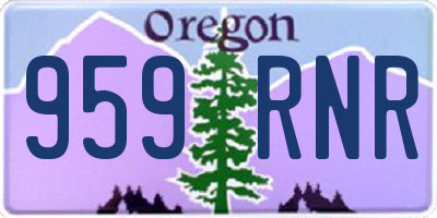 OR license plate 959RNR