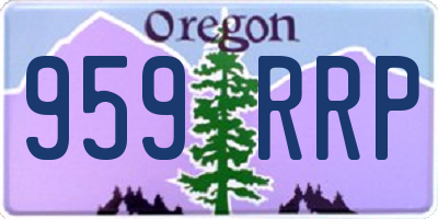 OR license plate 959RRP