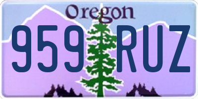 OR license plate 959RUZ