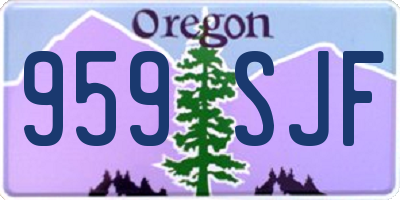 OR license plate 959SJF