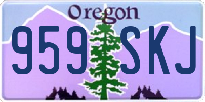 OR license plate 959SKJ