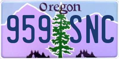 OR license plate 959SNC