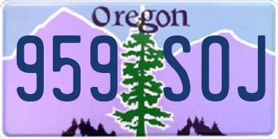 OR license plate 959SOJ
