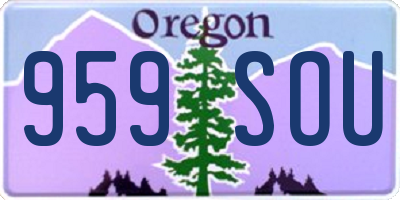OR license plate 959SOU