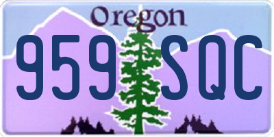 OR license plate 959SQC