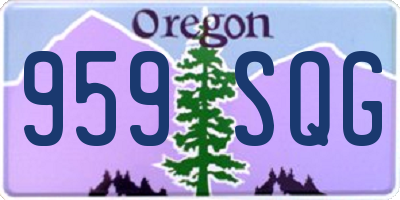 OR license plate 959SQG