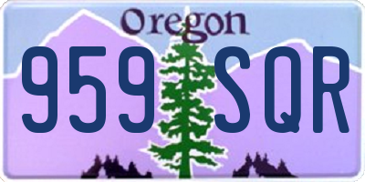 OR license plate 959SQR