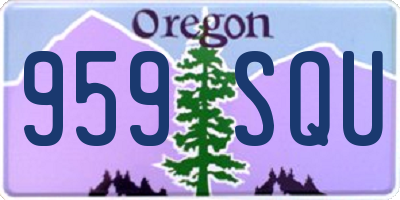 OR license plate 959SQU