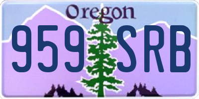 OR license plate 959SRB