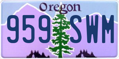 OR license plate 959SWM
