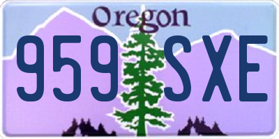 OR license plate 959SXE