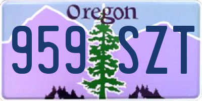 OR license plate 959SZT