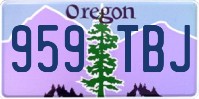 OR license plate 959TBJ
