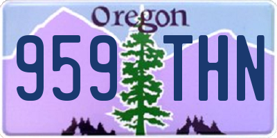 OR license plate 959THN