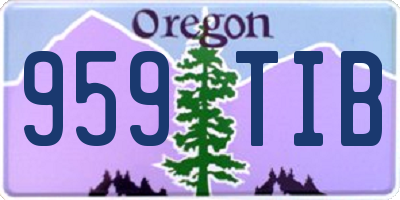 OR license plate 959TIB