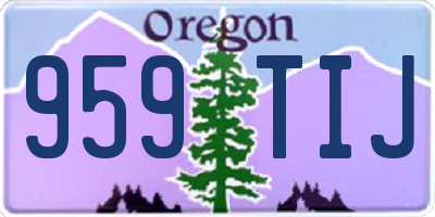 OR license plate 959TIJ
