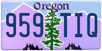 OR license plate 959TIQ