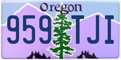 OR license plate 959TJI