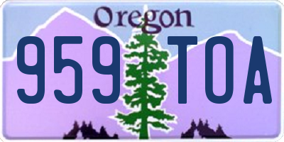 OR license plate 959TOA