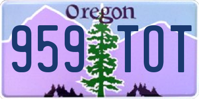 OR license plate 959TOT